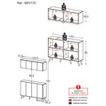 kit-armario-de-cozinha-aereo-e-balcao-4-portas-retro-multimoveis-mp2170-rustic-branco