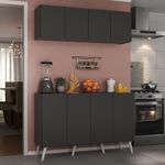 kit-armario-de-cozinha-aereo-e-balcao-4-portas-retro-multimoveis-mp2170-preto-branco