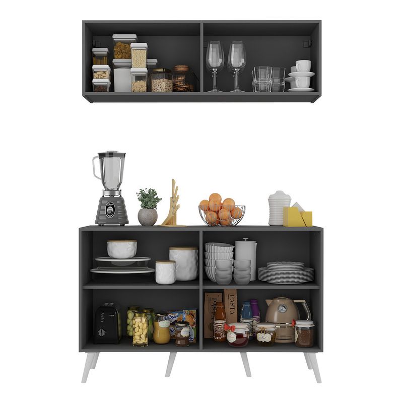 kit-armario-de-cozinha-aereo-e-balcao-4-portas-retro-multimoveis-mp2170-grafite-branco