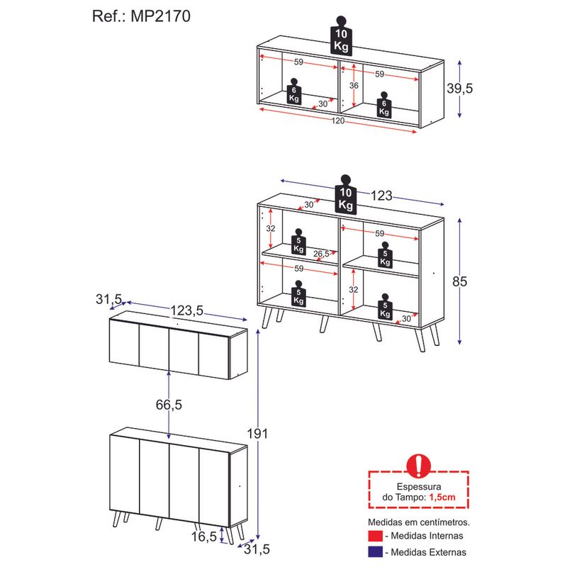 kit-armario-de-cozinha-aereo-e-balcao-4-portas-retro-multimoveis-mp2170-branco