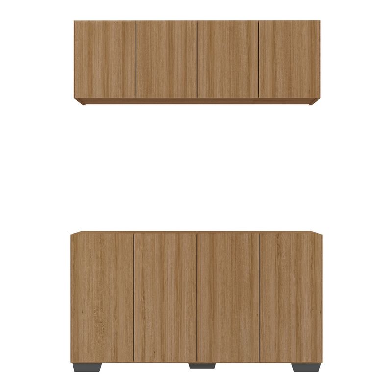 kit-armario-de-cozinha-aereo-e-balcao-4-portas-multimoveis-mp2171-rustic-preto
