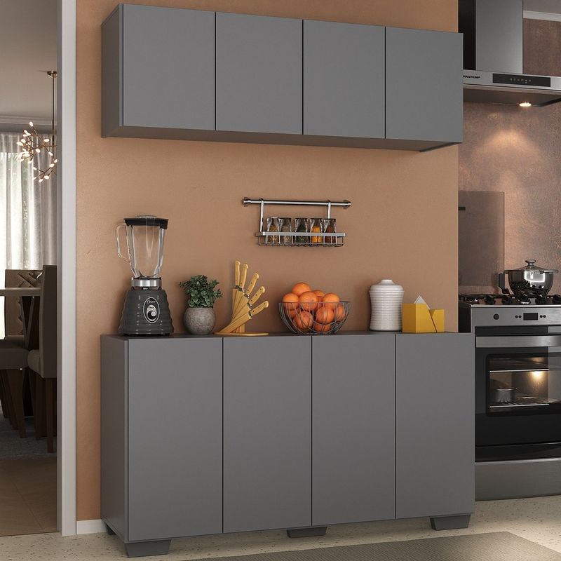 kit-armario-de-cozinha-aereo-e-balcao-4-portas-multimoveis-mp2171-grafite-preto