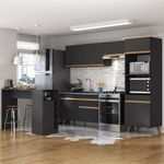 armario-de-cozinha-com-bancada-mesa-gourmet-veneza-multimoveis-mp2174-preto-dourado