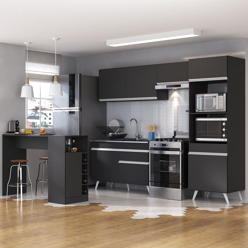 armario-de-cozinha-com-bancada-mesa-gourmet-veneza-multimoveis-mp2174-preto-branco