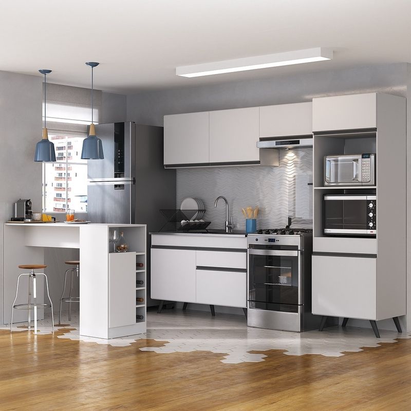 armario-de-cozinha-com-bancada-mesa-gourmet-veneza-multimoveis-mp2174-branco-preto