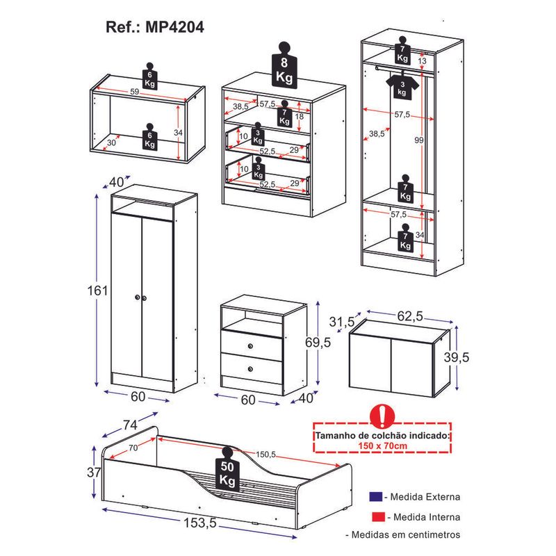 quarto-infantil-completo-c-minicama-e-mesa-cabeceira-multimoveis-mp4204-branco