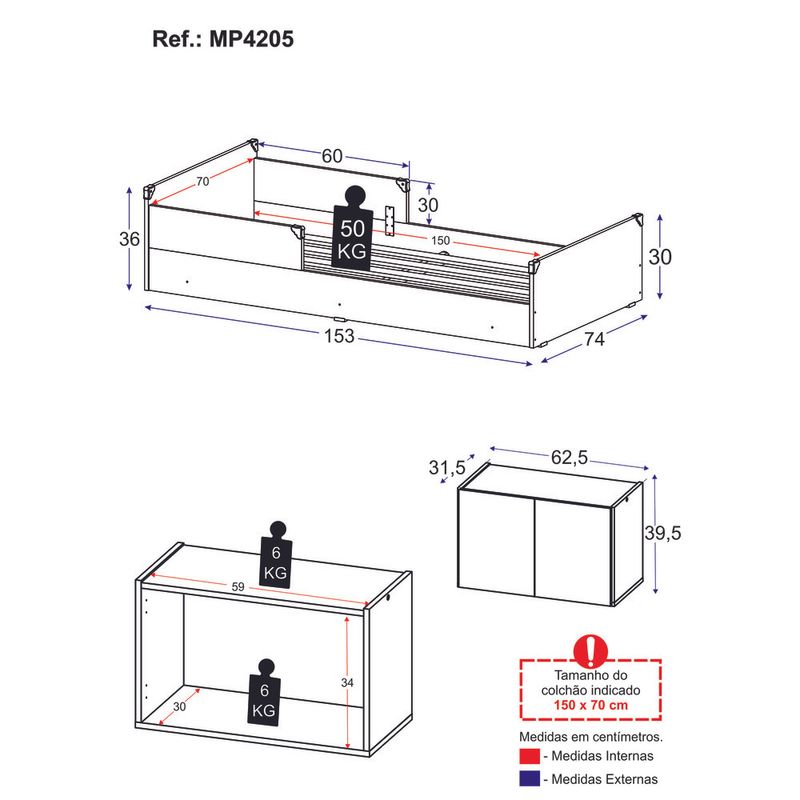 minicama-infantil-montessoriana-e-mesa-cabeceira-2-portas-multimoveis-mp4205-branca