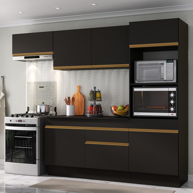 armario-de-cozinha-compacta-4-pecas-com-rodape-mp2176-made-multimoveis-preto-dourado