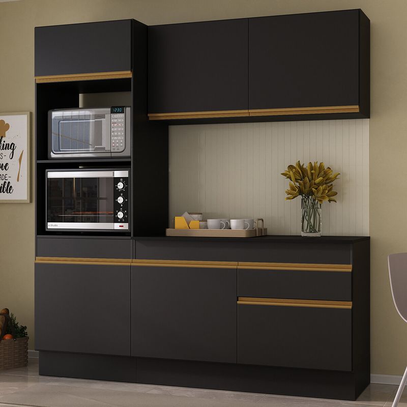 armario-de-cozinha-compacta-3-pecas-com-rodape-mp2177-made-multimoveis-preto-dourado
