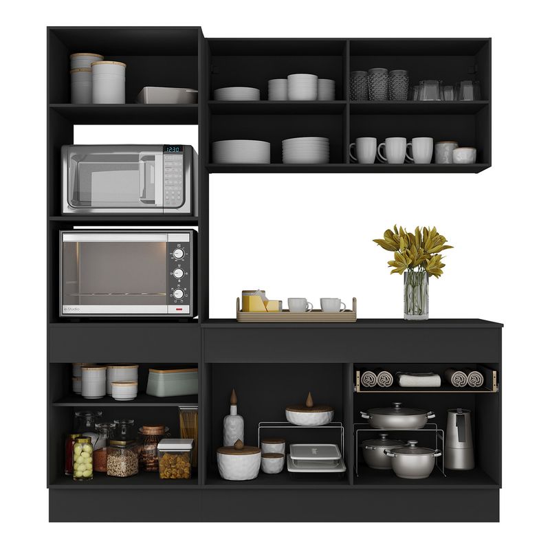armario-de-cozinha-compacta-3-pecas-com-rodape-mp2177-made-multimoveis-preto-dourado