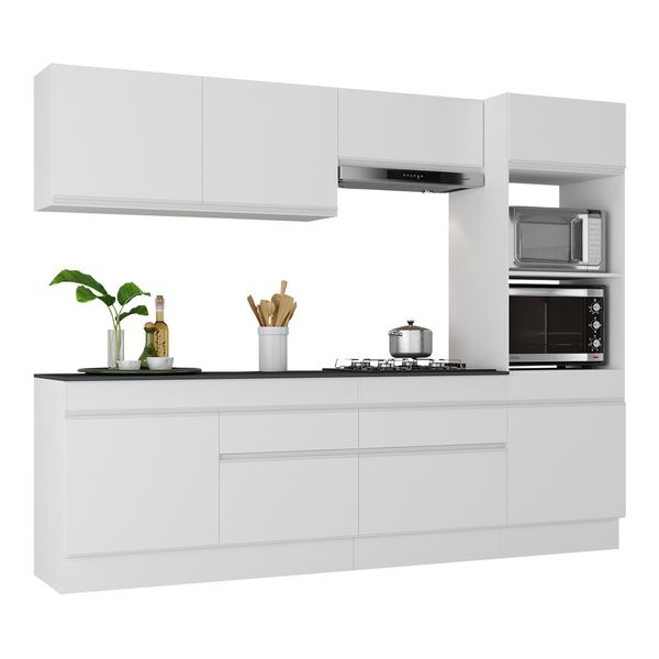 Armário de Cozinha Completa 5 peças com Rodapé MP2180 Made Multimóveis Branco
