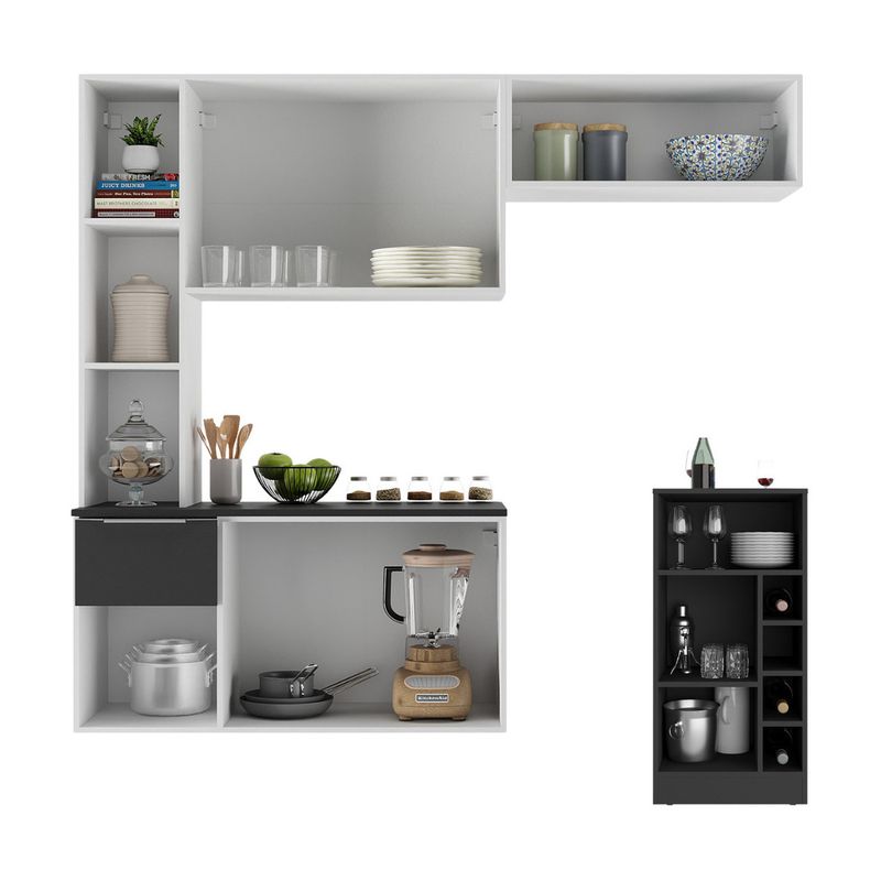 armario-de-cozinha-com-bancada-americana-mesa-gourmet-Sofia-multimoveis-mp2195-branco-preto