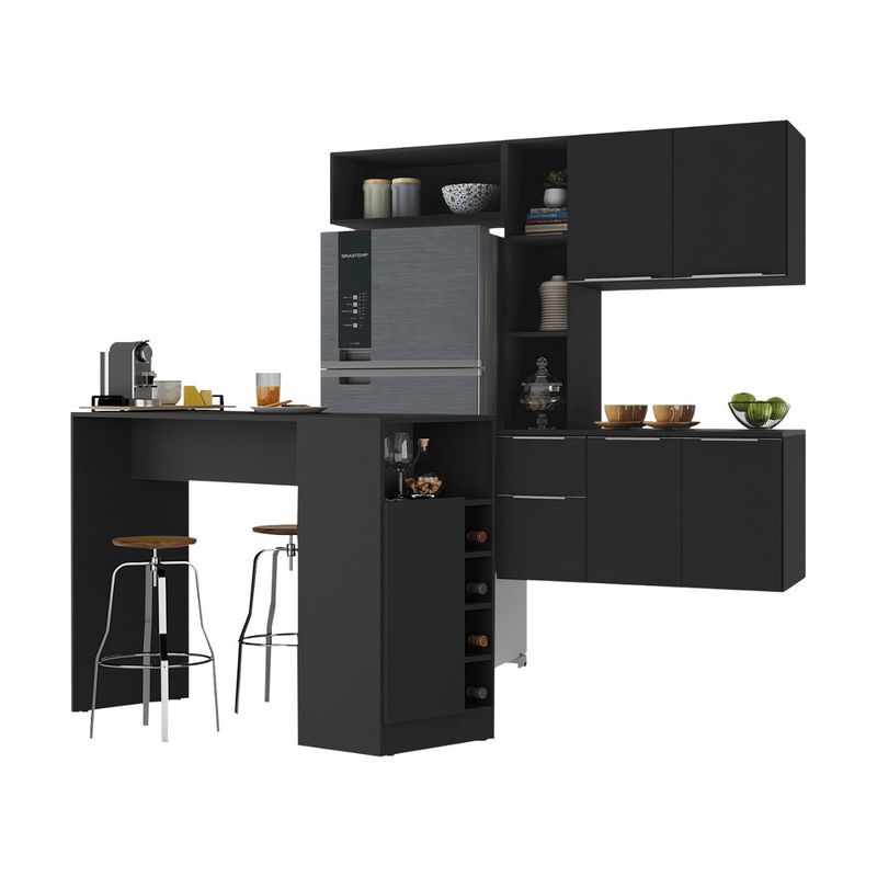 armario-de-cozinha-Suspensa-com-bancada-americana-Sofia-multimoveis-mp2198-preto