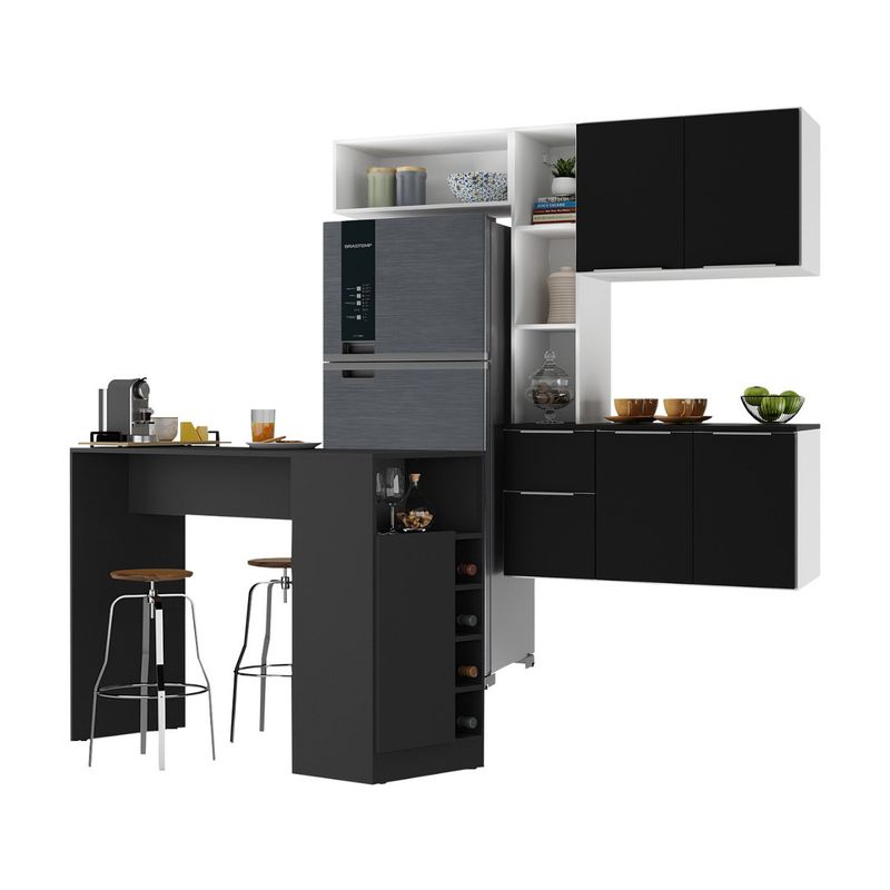 armario-de-cozinha-Suspensa-com-bancada-americana-Sofia-multimoveis-mp2198-branco-preto