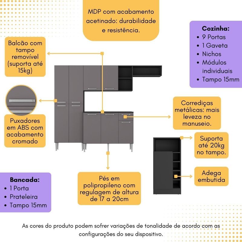 armario-de-cozinha-compacta-com-bancada-americana-pequim-multimoveis-mp2204-preto-lacca-fume