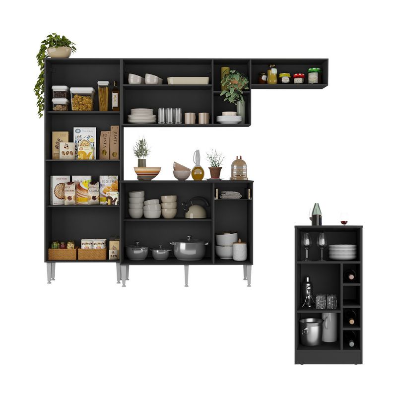 armario-de-cozinha-compacta-com-bancada-americana-pequim-multimoveis-mp2204-preto-lacca-fume