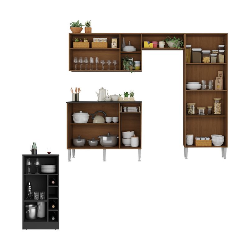 armario-de-cozinha-com-mesa-gourmet-pequim-multimoveis-mp2205-carvalho-avela-preto
