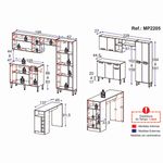 armario-de-cozinha-com-mesa-gourmet-pequim-multimoveis-mp2205-preto-lacca-fume