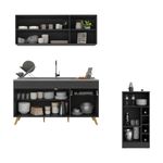 armario-de-cozinha-compacta-com-mesa-gourmet-veneza-multimoveis-mp2201-preto-dourado