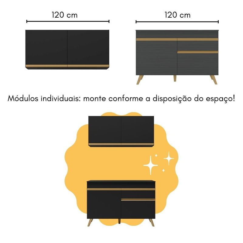 cozinha-compacta-com-bancada-americana-1-porta-veneza-multimoveis-mp2207-preto-dourado