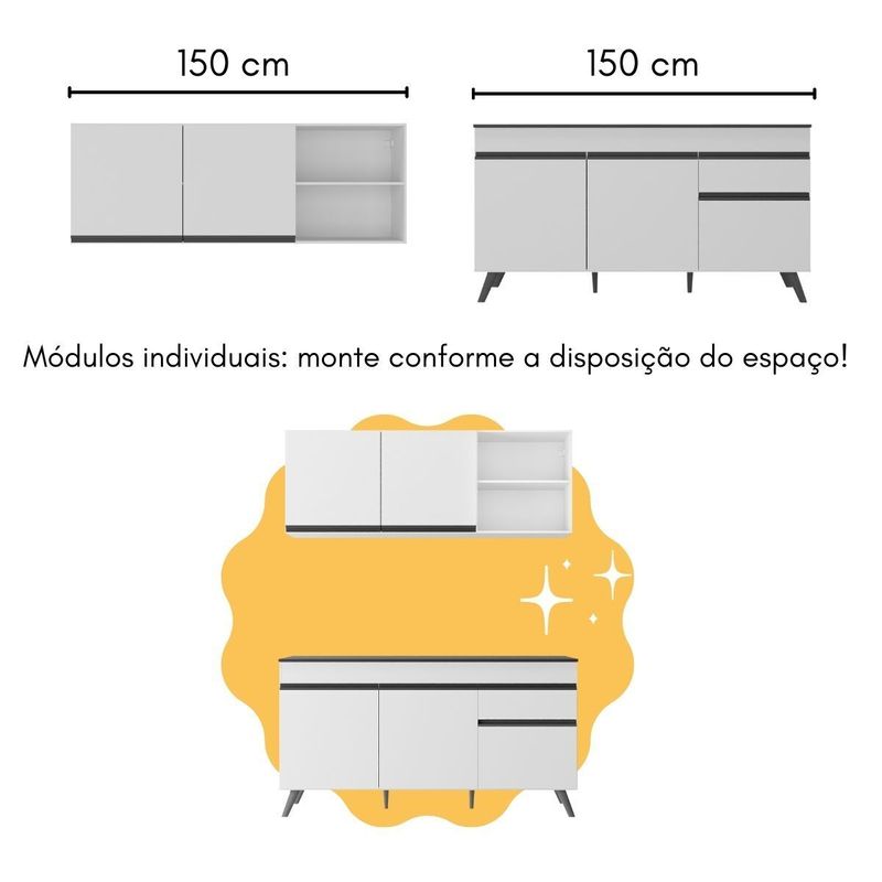 armario-de-cozinha-compacta-com-mesa-gourmet-veneza-multimoveis-mp2201-branco-preto