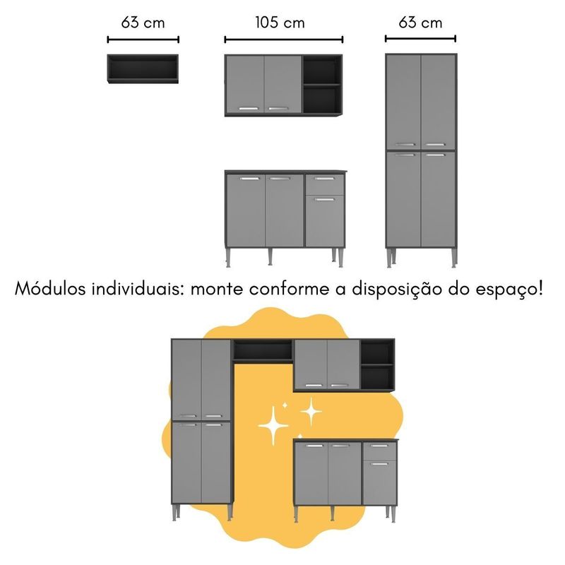 armario-de-cozinha-com-bancada-americana-Xangai-multimoveis-mp2203-preto-grafite