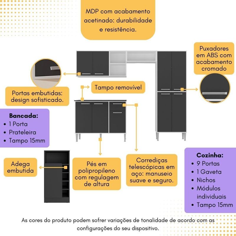armario-de-cozinha-com-bancada-americana-Xangai-multimoveis-mp2203-branco-preto