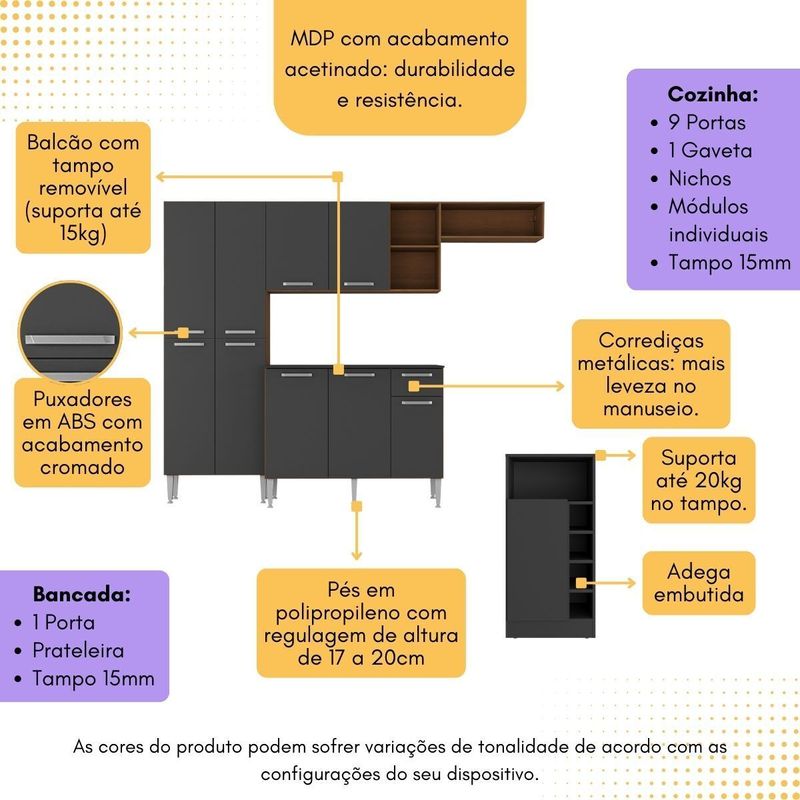 armario-de-cozinha-compacta-com-bancada-americana-pequim-multimoveis-mp2204-carvalho-avela-preto