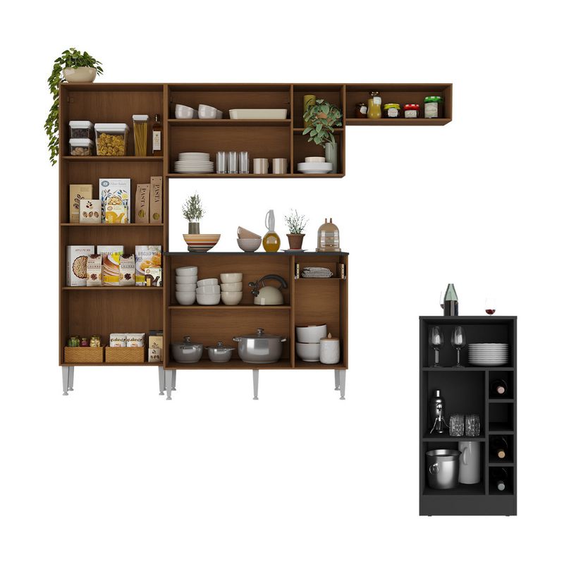 armario-de-cozinha-compacta-com-bancada-americana-pequim-multimoveis-mp2204-carvalho-avela-preto