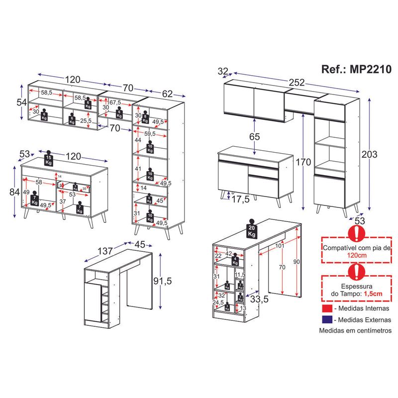 armario-de-cozinha-compacta-com-mesa-bancada-veneza-multimoveis-mp2210-preto-dourado