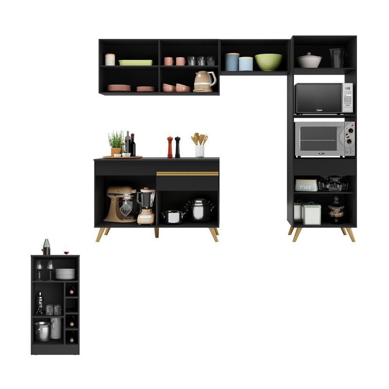 armario-de-cozinha-compacta-com-mesa-bancada-veneza-multimoveis-mp2210-preto-dourado