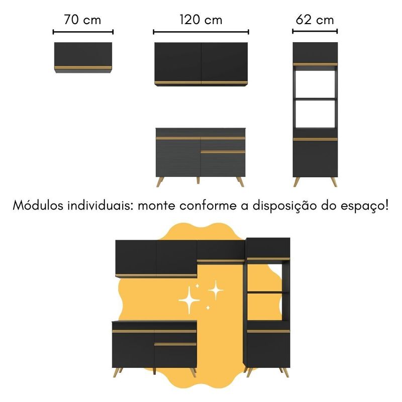 armario-de-cozinha-compacta-com-mesa-bancada-veneza-multimoveis-mp2210-preto-dourado