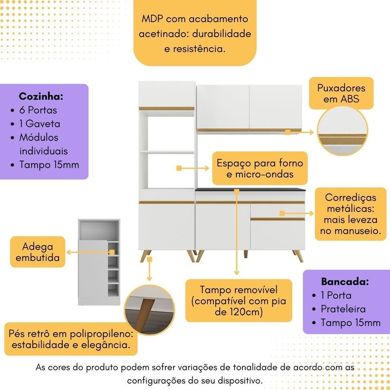 cozinha-compacta-com-bancada-americana-mesa-veneza-multimoveis-mp2211-branco-dourado