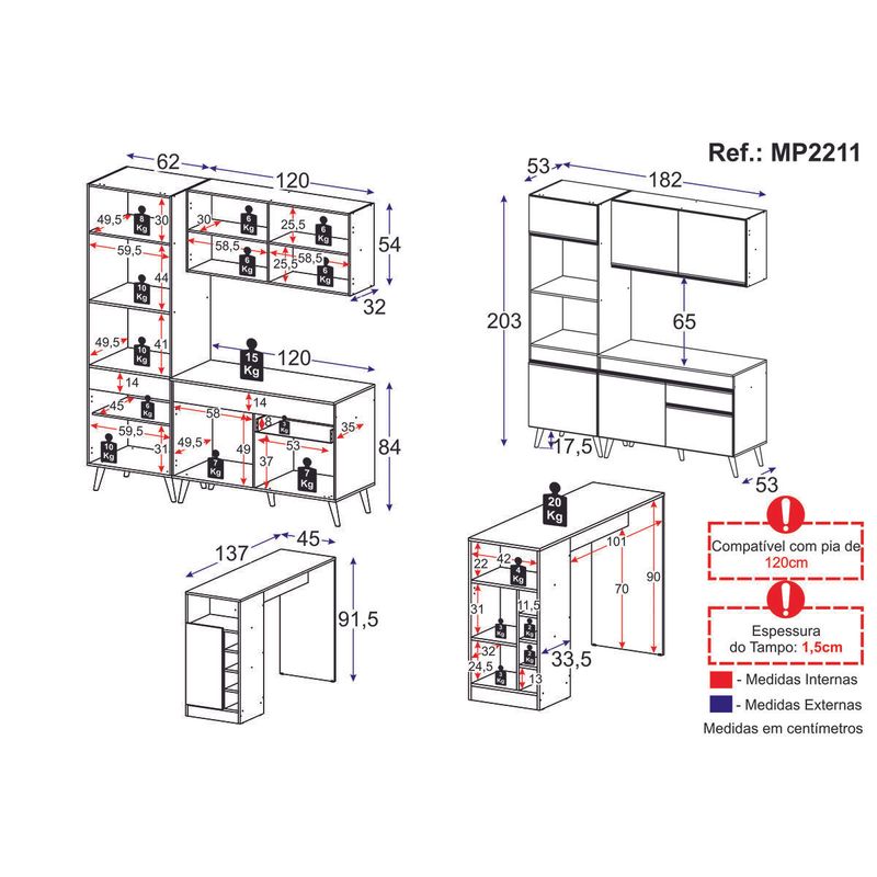 cozinha-compacta-com-bancada-americana-mesa-veneza-multimoveis-mp2211-branco