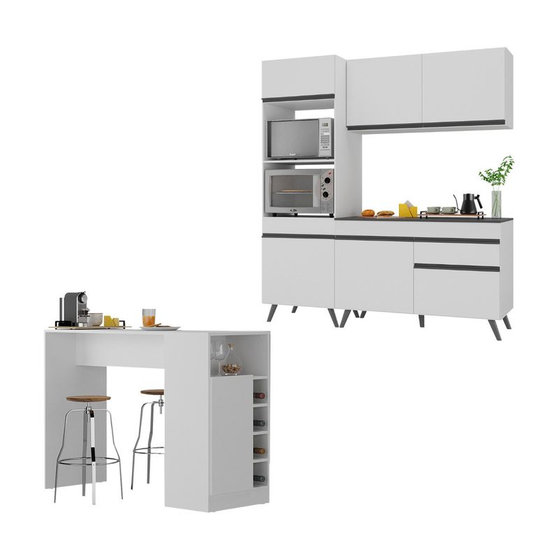cozinha-compacta-com-bancada-americana-mesa-veneza-multimoveis-mp2211-branco-preto