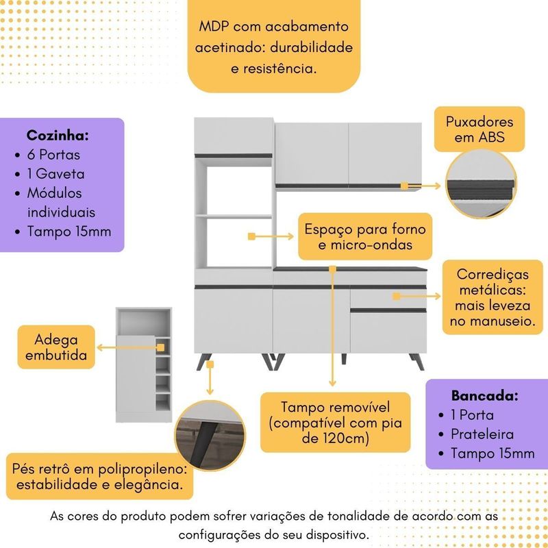 cozinha-compacta-com-bancada-americana-mesa-veneza-multimoveis-mp2211-branco-preto