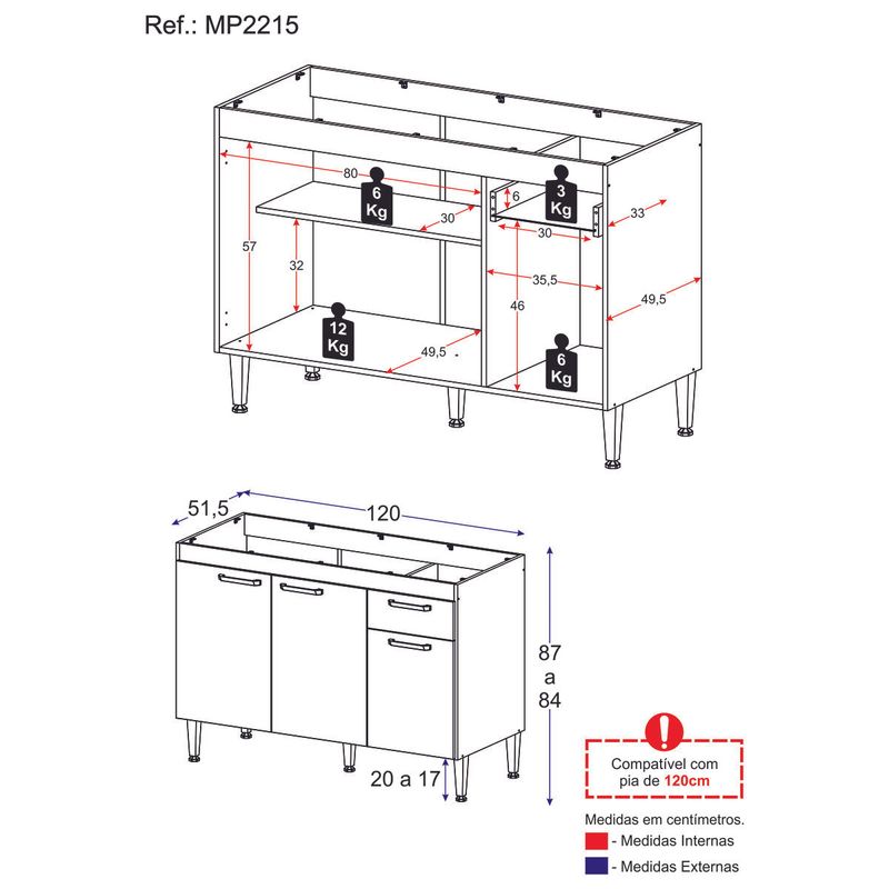 balcao-de-cozinha-gabinete-para-pia-120cm-paris-multimoveis-mp2215-rustic-branco