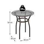 mesa-de-centro-jardim-area-de-lazer-50cm-vidro-e-aco-com-junco-sintetico-multimoveis-cr8004-cafe-mesclado