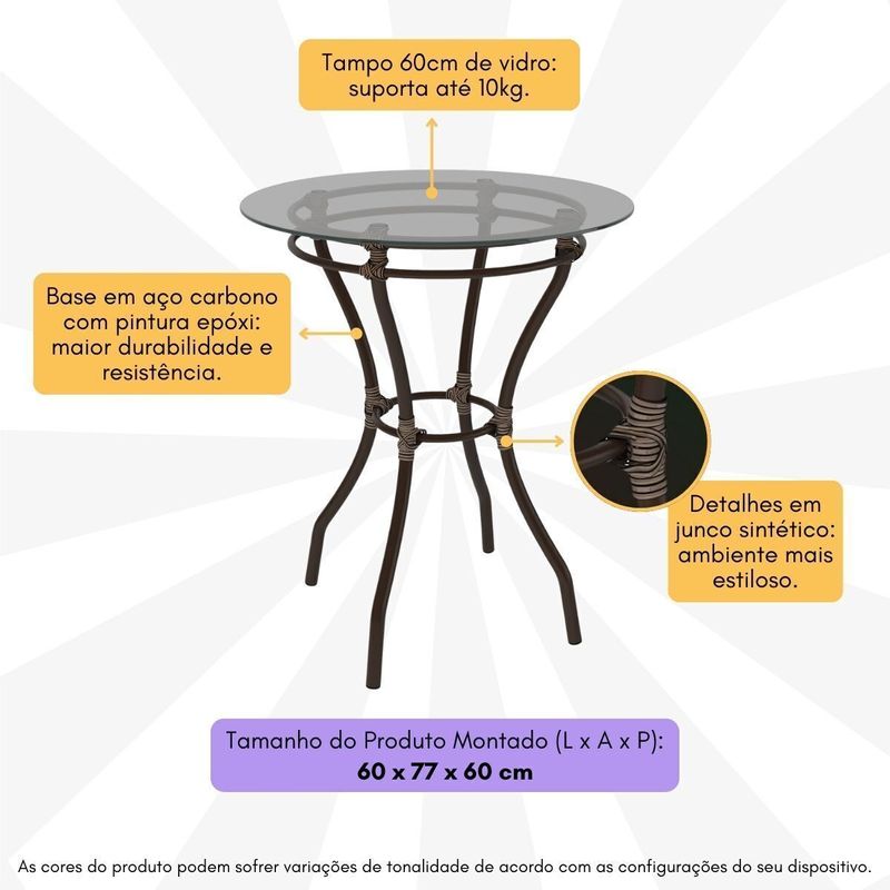 mesa-de-jardim-area-de-lazer-60cm-vidro-e-aco-com-junco-sintetico-multimoveis-cr8005-cafe-mesclado
