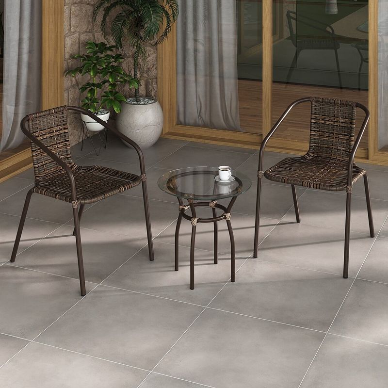 conjunto-para-jardim-com-mesa-de-centro-vidro-50cm-e-2-cadeiras-junco-sintetico-multimoveis-cr8007-cafe-mesclado