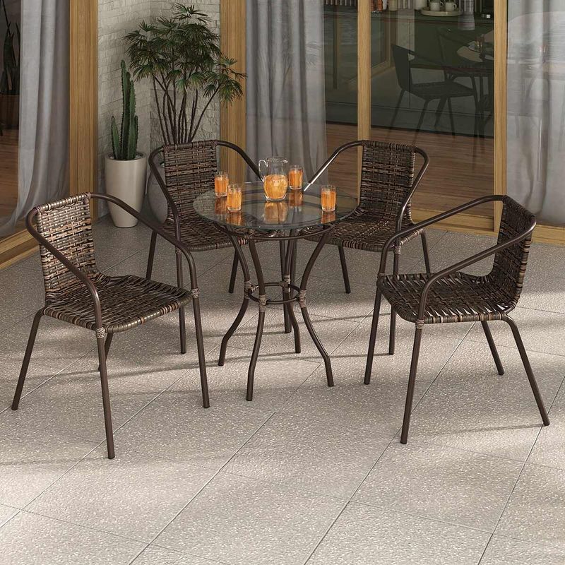 conjunto-para-jardim-com-mesa-vidro-60cm-e-4-cadeiras-junco-sintetico-multimoveis-cr8008-cafe-mesclado