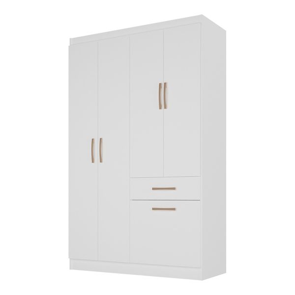 Guarda-Roupa 5 Portas 1 Gaveta Trento Multimóveis CR4155 Branco/Rosa/Azul