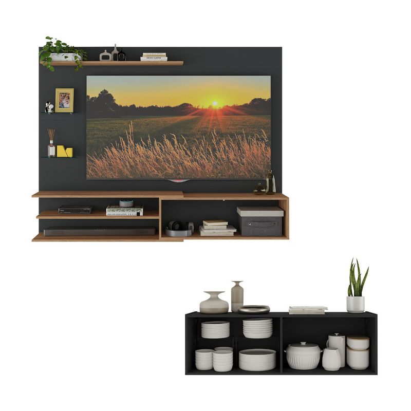 painel-com-suporte-para-tv-ate-65-polegadas-com-aparador-4-portas-com-espelho-multimoveis-mp1089-rustic-preto