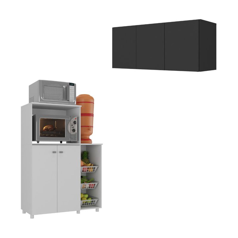 kit-armario-de-cozinha-3-portas-com-balcao-multiuso-fruteira-multimoveis-mp2235-branco-preto