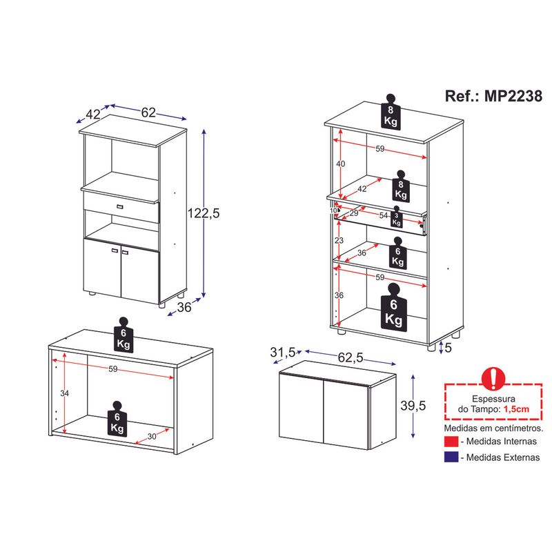 kit-armario-de-cozinha-2-portas-com-balcao-multiuso-multimoveis-mp2238-branco-rustic