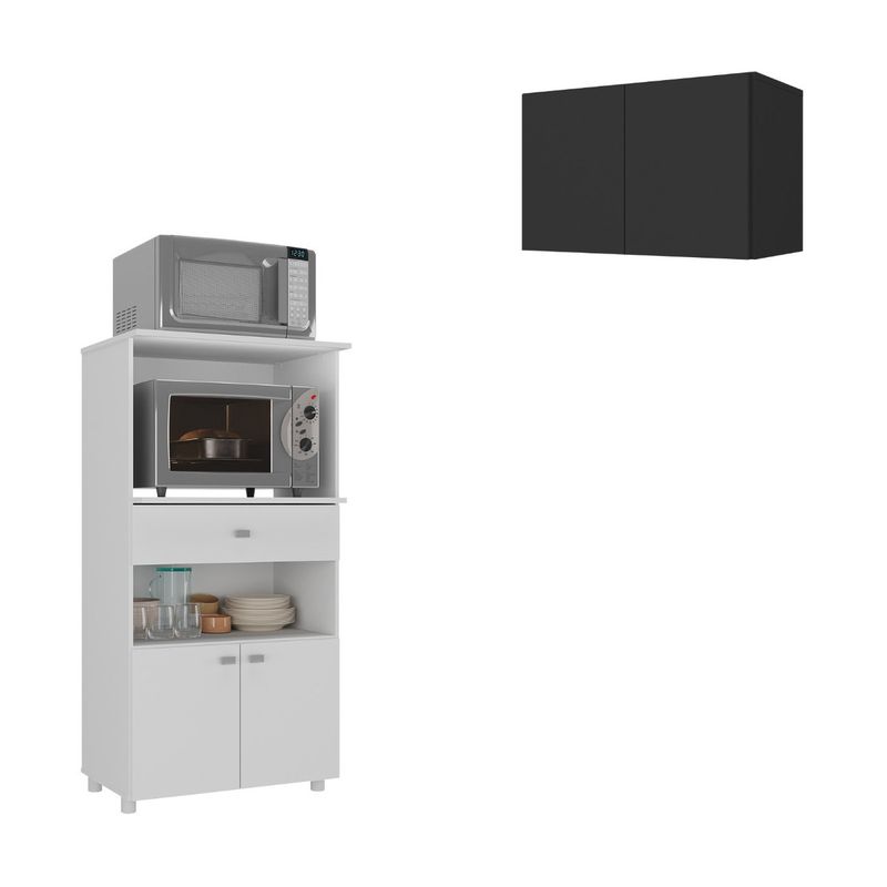 kit-armario-de-cozinha-2-portas-com-balcao-multiuso-multimoveis-mp2238-branco-preto