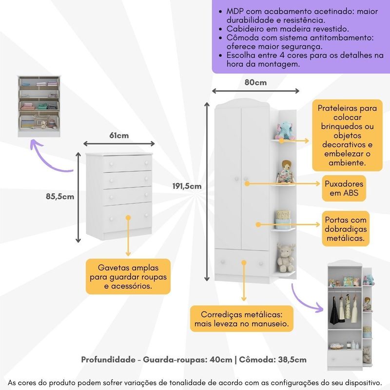 kit-guarda-roupas-infantil-2-portas-1-gaveta-e-comoda-4-gavetas-joao-e-maria-multimoveis-mp4210-branco-colorido