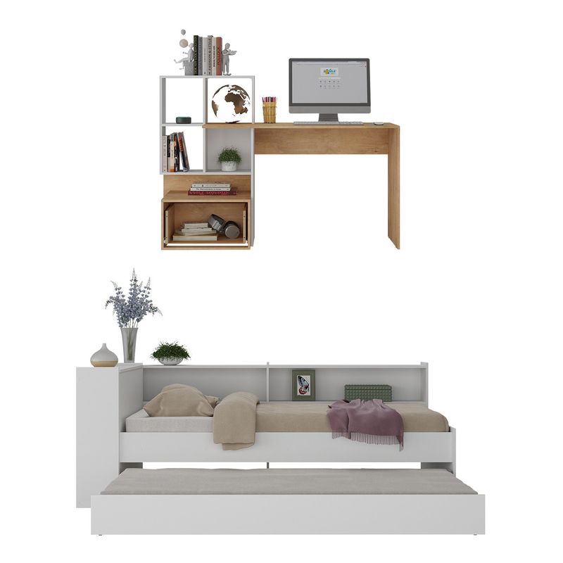 conjunto-quarto-bicama-com-colchao-e-bau-prateleira-escrivaninha-multimoveis-mp4228-branco-rustic