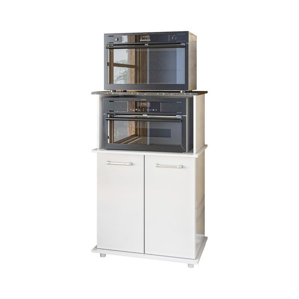 Balcão Cozinha para Forno e Microondas Multimóveis CR20268 Branco