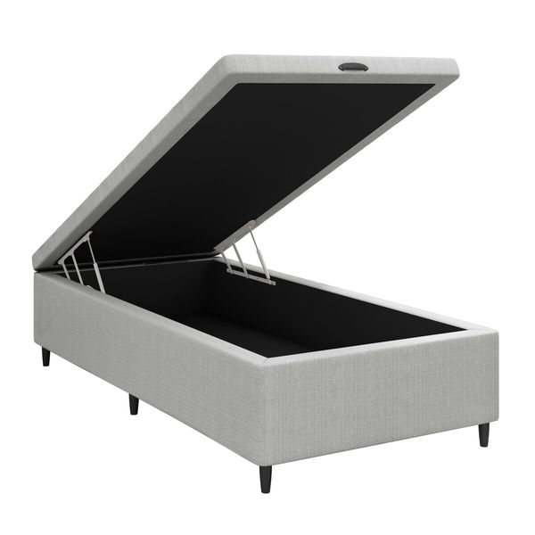 Base Cama Box Baú Solteiro para Colchão 88x188cm Multimóveis CR35237 Cinza